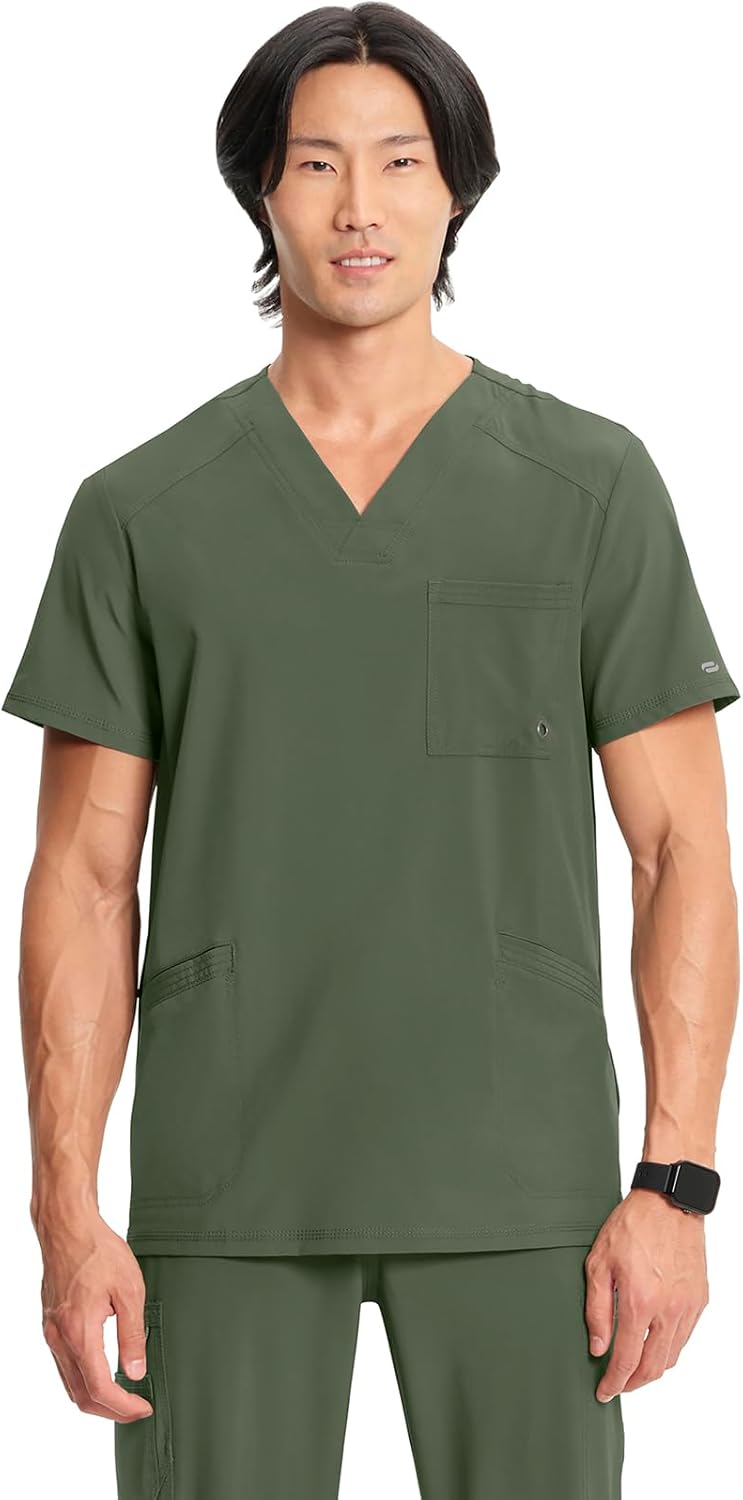 Cherokee Infinity V-Neck Men's Scrub Top for Comfort & Style