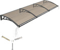 Awning for Door Entrance 40x120 in - Clear Polycarbonate Shelter