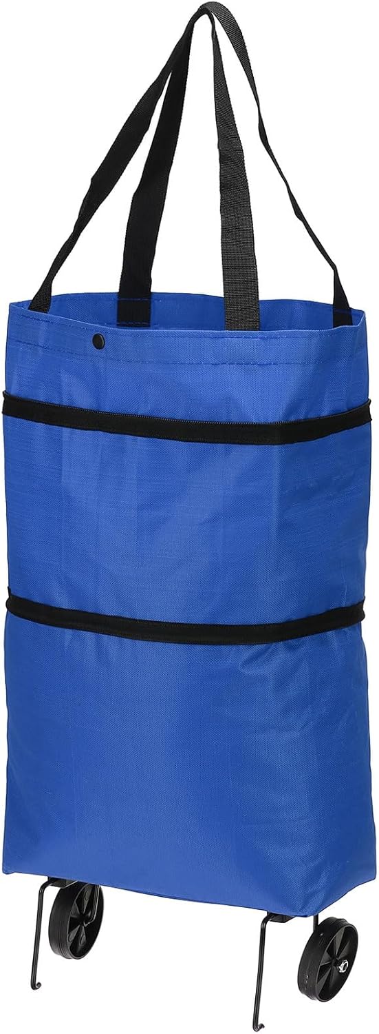 Foldable Shopping Bag with Wheels - Easy Grocery & Travel Storage