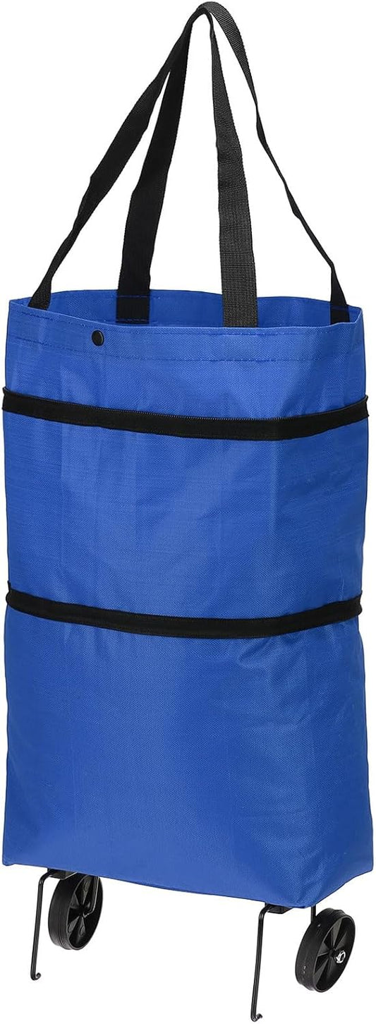 Foldable Shopping Bag with Wheels - Easy Grocery & Travel Storage