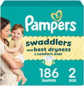 Pampers Swaddlers Diapers Size 2 (10-22 lbs) - Soft, Highly Absorbent