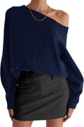 Saodimallsu Womens Off The Shoulder Sweater for Trendy Style