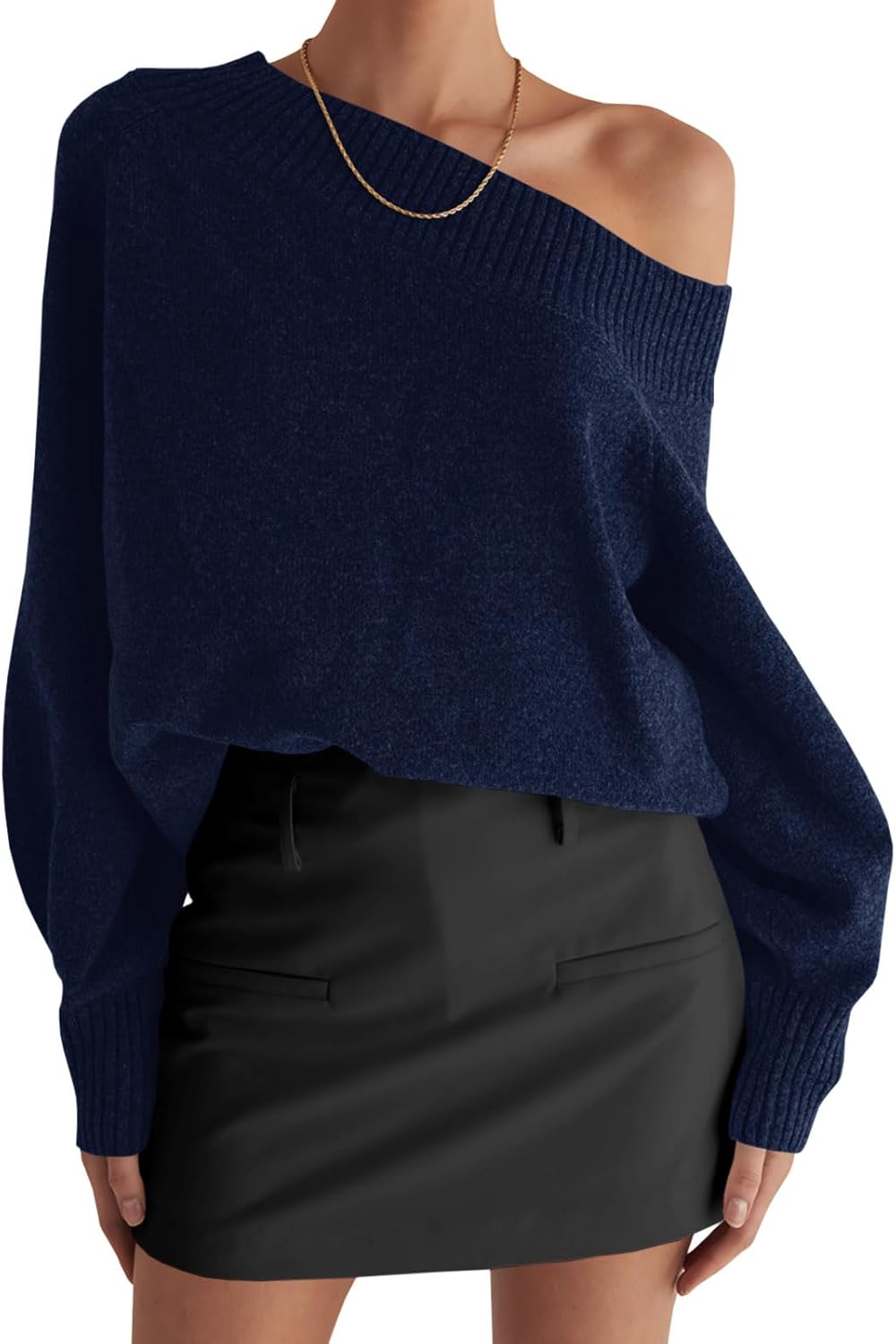 Saodimallsu Womens Off The Shoulder Sweater for Trendy Style