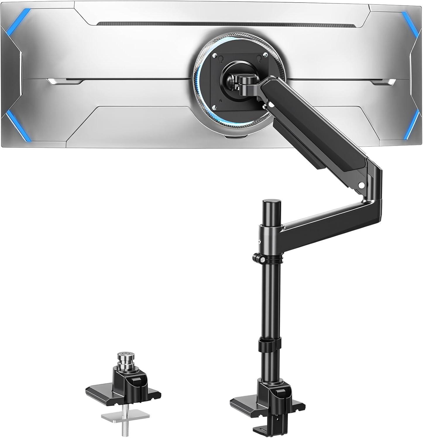 Heavy Duty Single Monitor Mount for Ultrawide Screens Up to 49 in