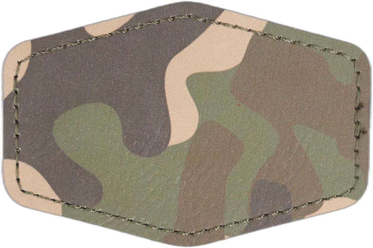 3x2 Hexagon Blank Laserable Leatherette Hat Patches for Custom Use