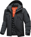 Men's Waterproof Ski Jacket with Graphene Lining - Warm Hooded Parka
