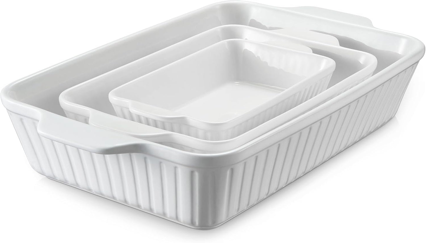 DOWAN Casserole Dishes Set of 3 for Baking and Serving
