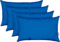 Sunbrella Lumbar Throw Pillows Set of 4 Canvas Pacific Blue - 20in x