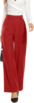 Wide Leg Pants High Elastic Waisted Back - Professional Straight Wear
