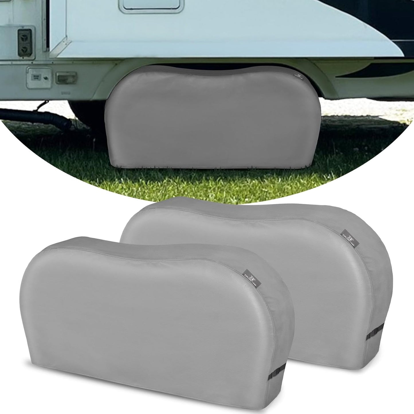 Explore Land Tough Dual Axle Tire Cover for Truck and SUV