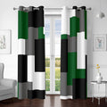 Green 100% Blackout Curtains 42Wx63L - Full Light Block