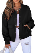 Womens Long Sleeve Stand Collar Shacket - Lightweight Comfort