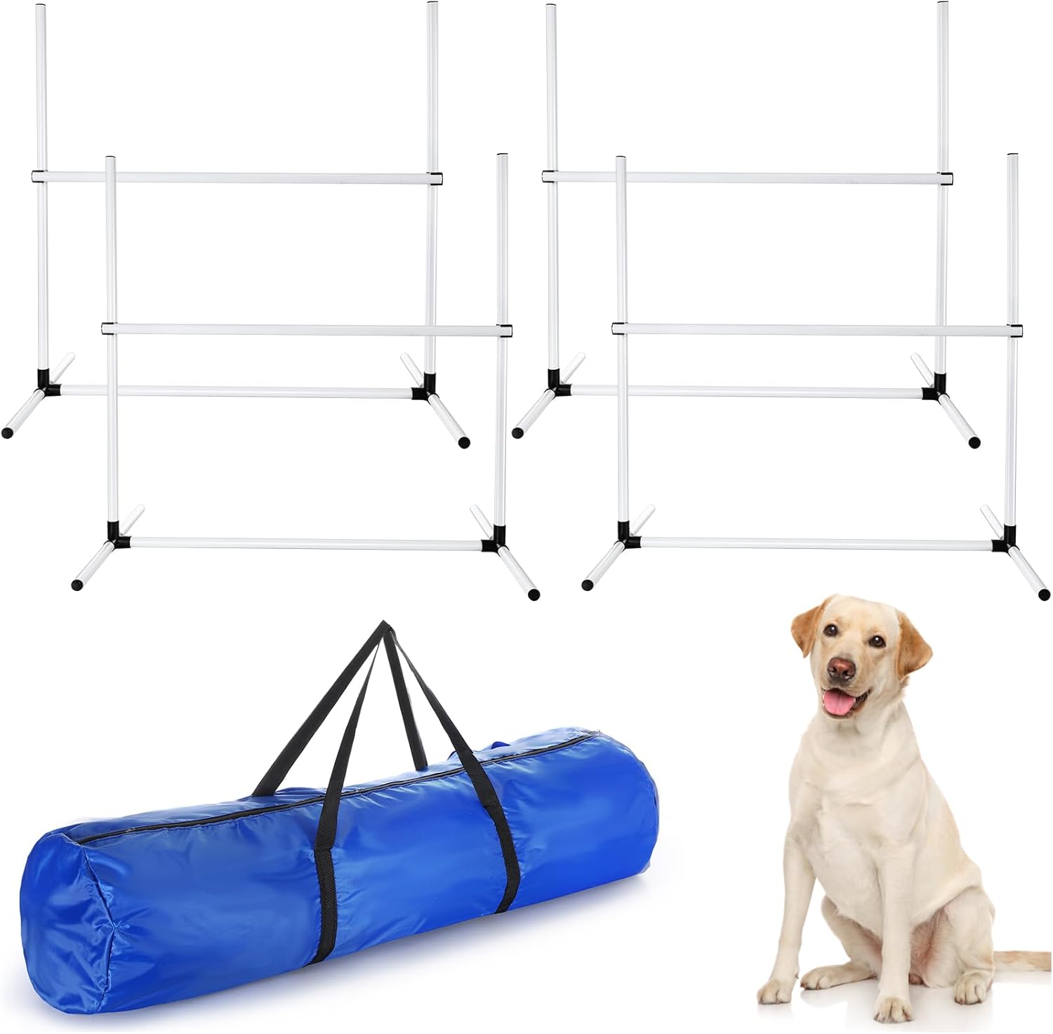 Shappy Dog Agility Equipment with Adjustable Height Jump Bars