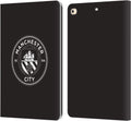 Man City Black White Mono Badge Leather iPad Wallet Case - Fits iPad