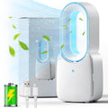 Misby Rechargeable Desk Fan 11.8 in Bladeless - Quiet Portable Cooling