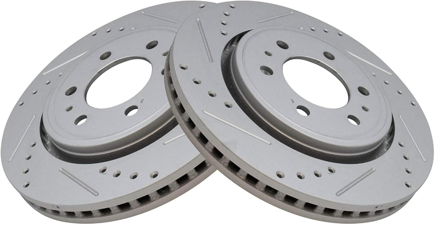 TRQ Front Performance Brake Rotors Set for Ford Expedition & F-150
