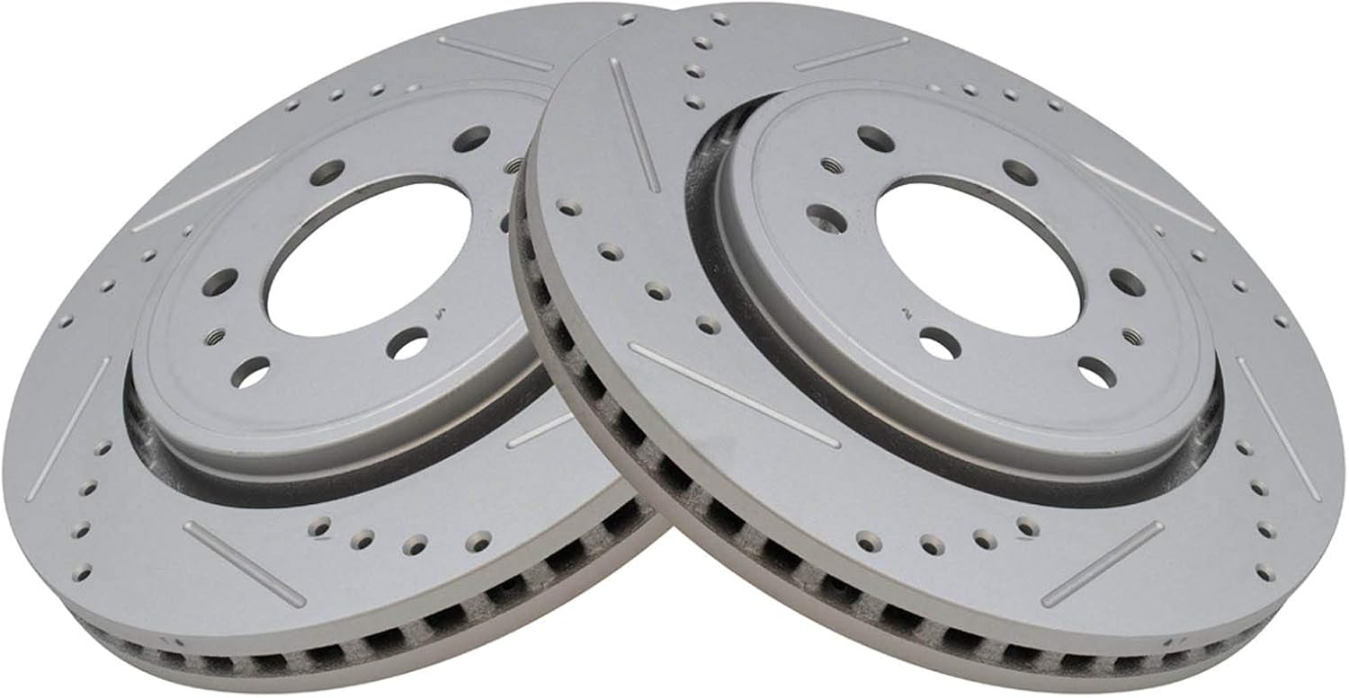 TRQ Front Performance Brake Rotors Set for Ford Expedition & F-150