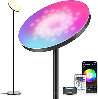 Smart RGB Floor Lamp with Alexa and Google Home Control
