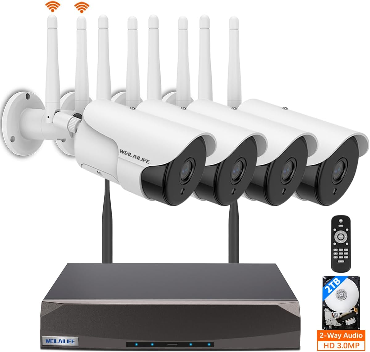 WEILAILIFE 2-Way Audio Wireless Camera: Enhanced Night Vision
