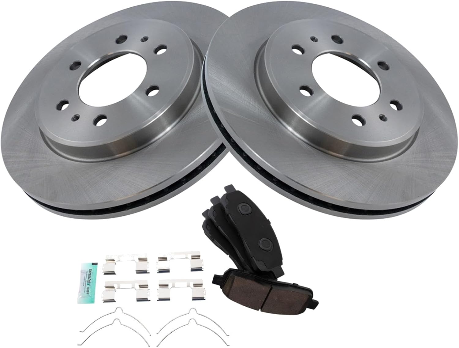 TRQ Front Brake Pad & Rotor Kit for 2009 Ford F-150 Performance