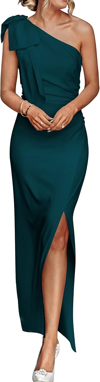 Stunning One Shoulder Maxi Dress for Elegant Summer Events