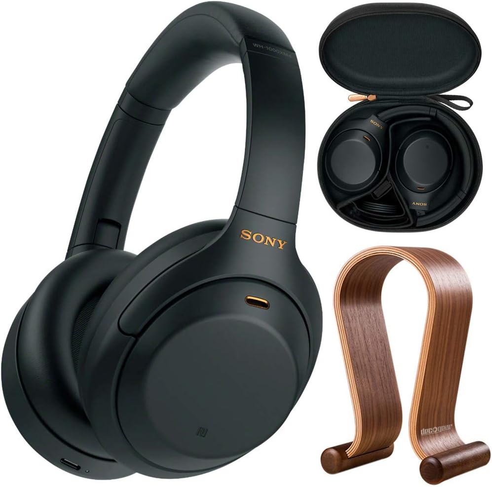 Sony WH1000XM4 Premium Noise Cancelling Wireless Headphones Bundle