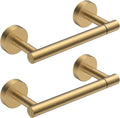 FORIOUS Toilet Paper Holder Wall Mount Brushed Gold - Pivoting Double