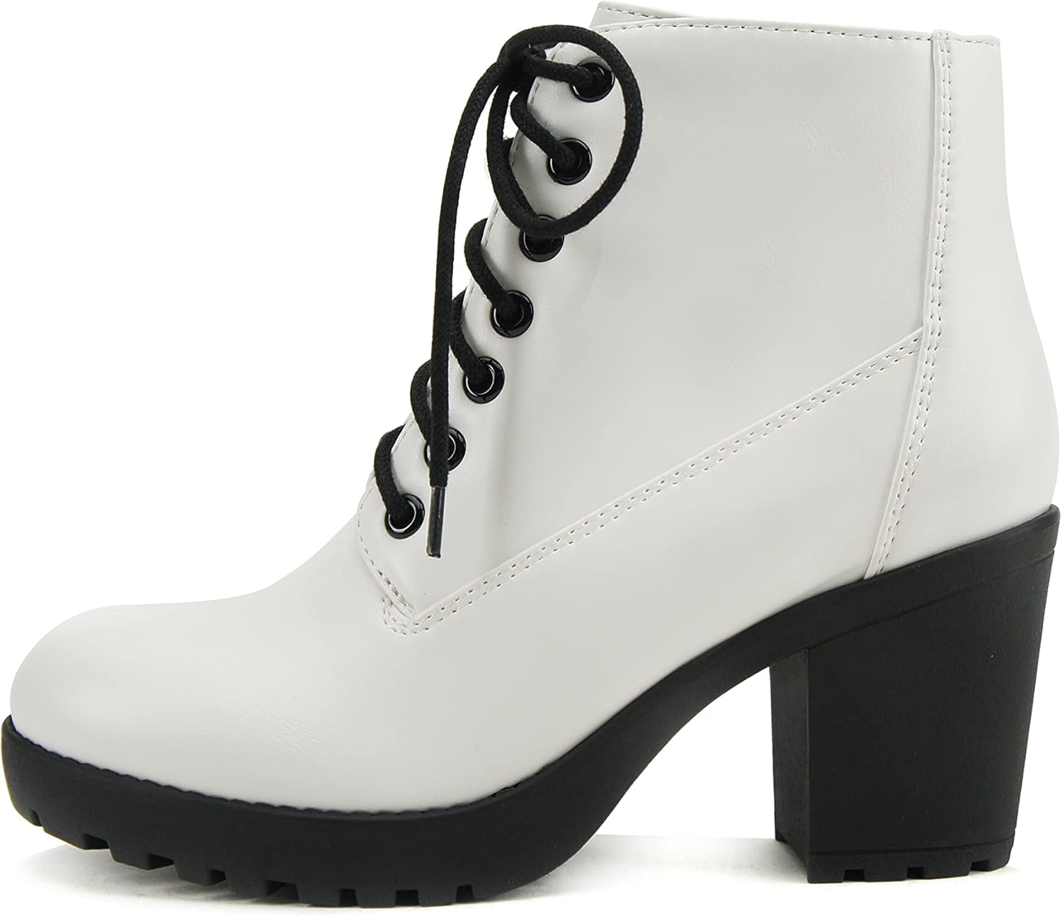Soda Second Lug Sole Chunky Heel Combat Ankle Bootie Review