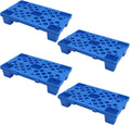 Plastic Pallets 4 Pack Lightweight Nestable Pallet - Moisture-Proof