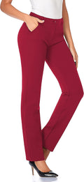 Tapata Women's Stretchy Straight Dress Pants - Tall, Petite, Regular