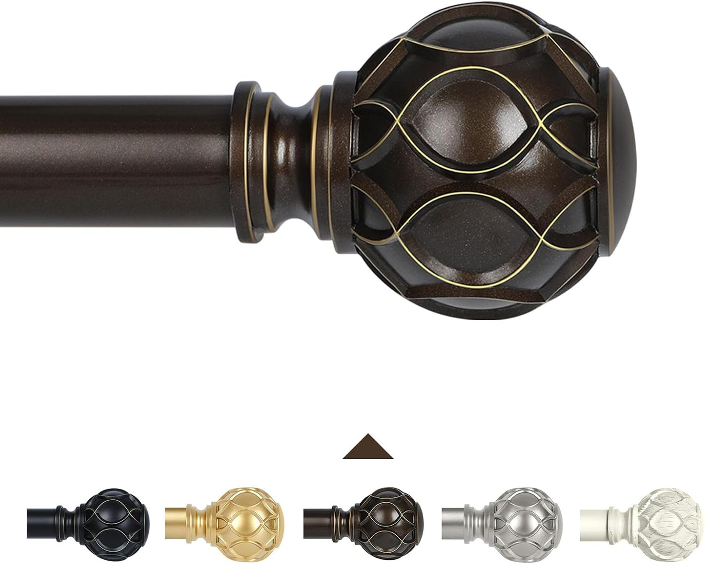 Adjustable Bronze Curtain Rod: Vintage Coastal Style, TANGWIN