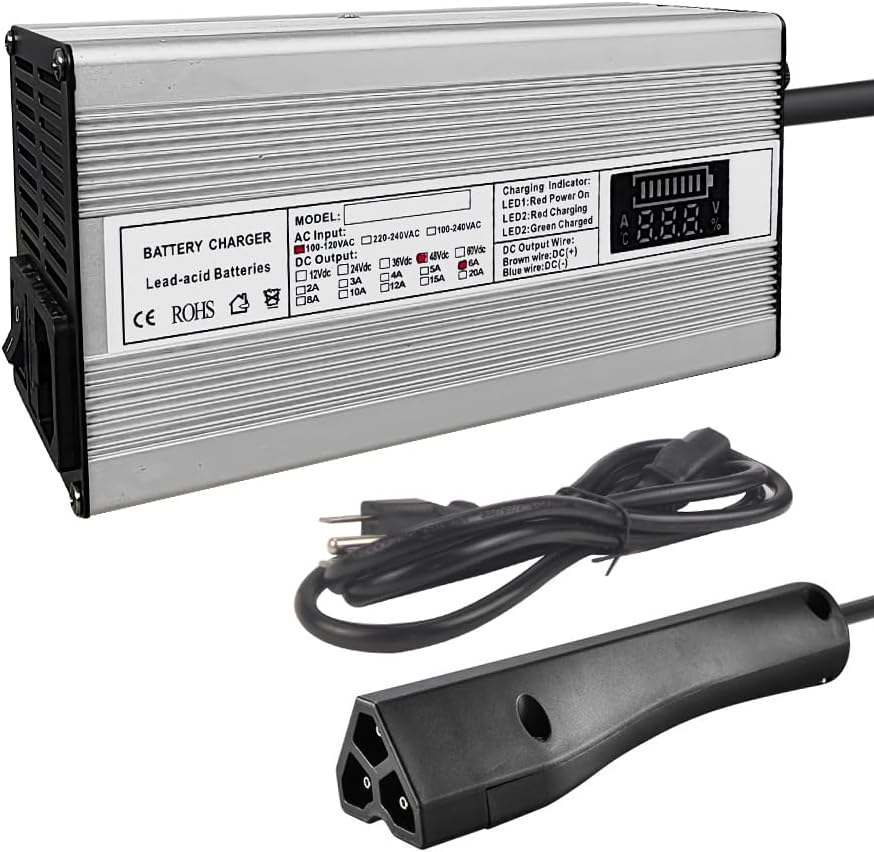 Efficient 48V Golf Cart Charger with LED Display