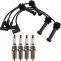 TRQ Ignition Kit Spark Plugs Wire Set Compatible with 2002-2004 Ford