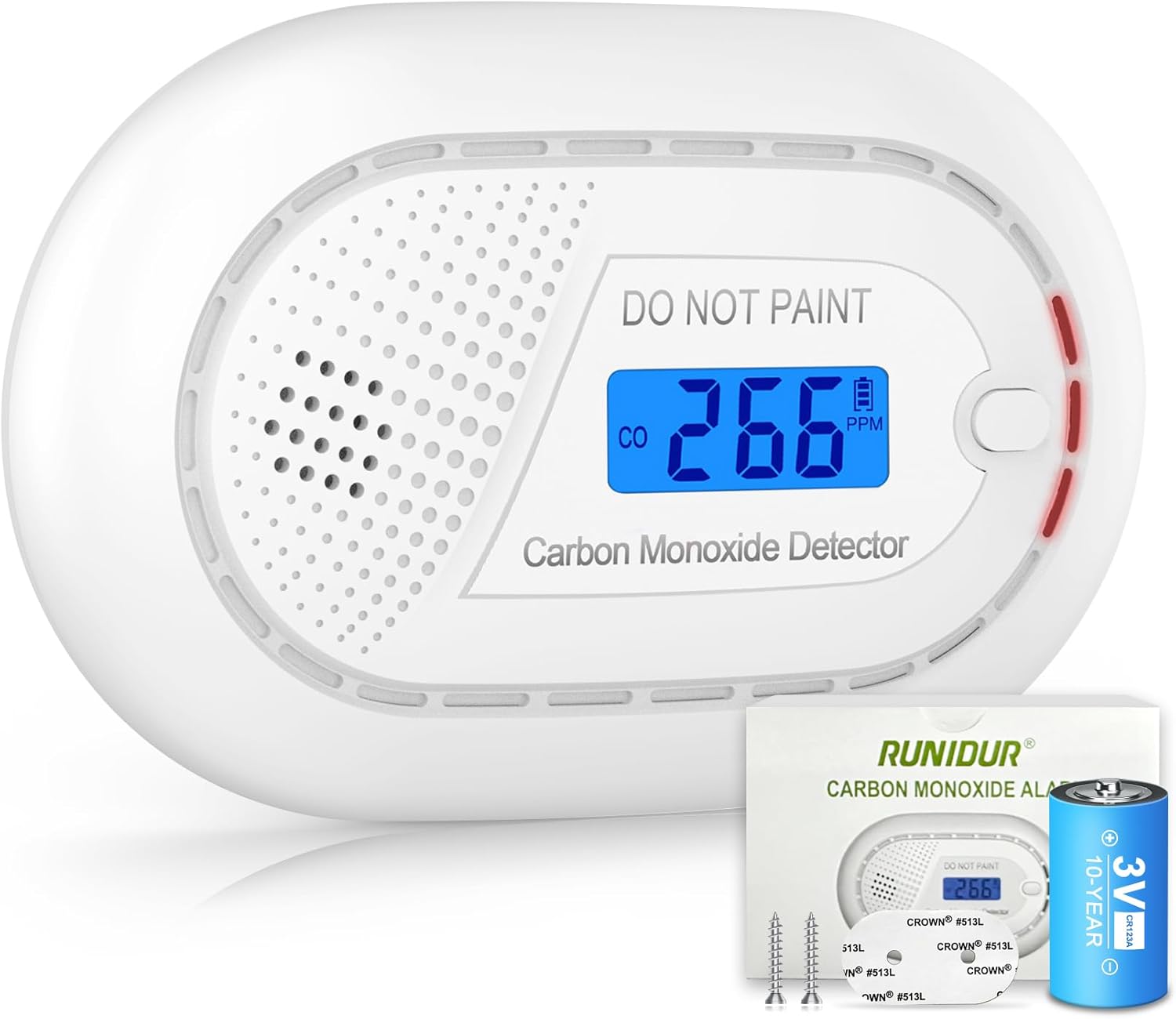 Carbon Monoxide Detectors with 10-Year Battery for Safety