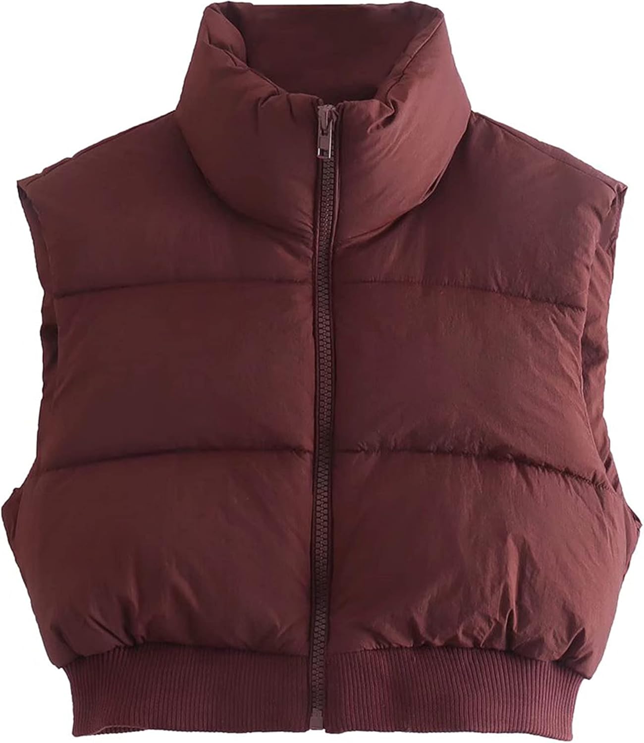 Stylish Cropped Puffer Vest for Women with Adjustable Drawstrings