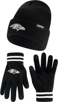 Ultra Game NFL Super Soft Marled Beanie and Touch-Gloves - Warm Fit
