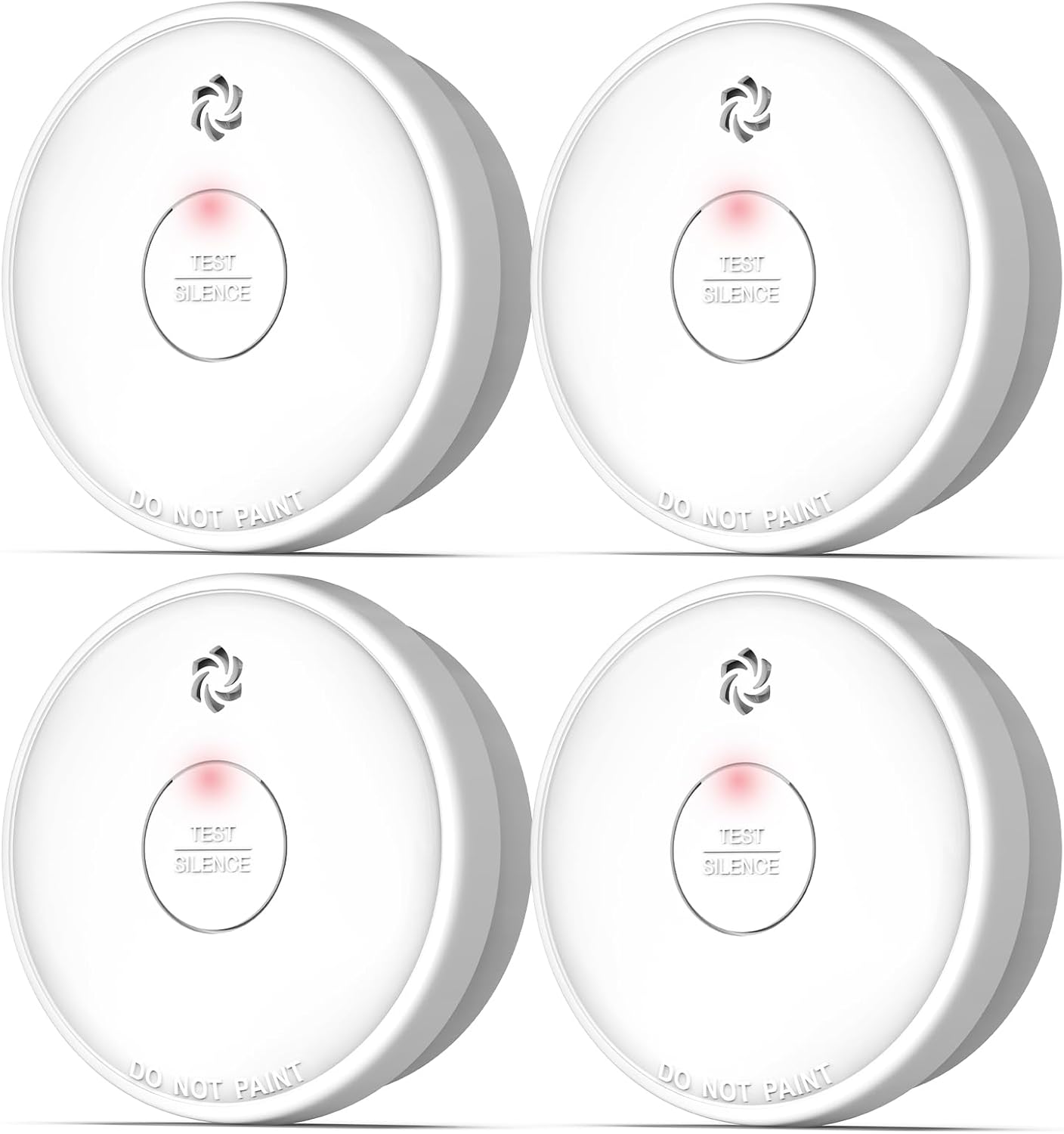 Fire Alarms Smoke Detectors for Home Safety - 4 Pack