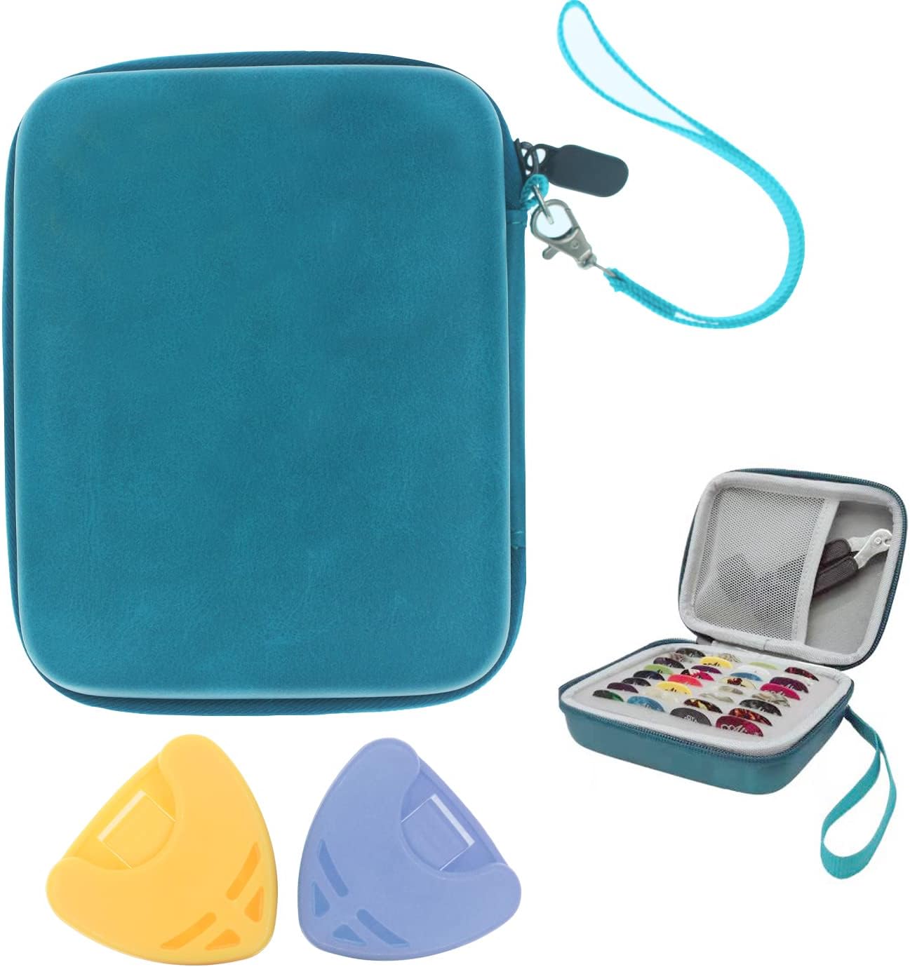 Premium Guitar Pick Holder Case + Stick-on Pick Holder - Organize with Ease!