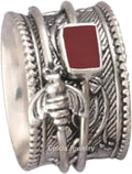 Solid 925 Sterling Silver Honey Bee Spinner Meditation (Style H5N4)