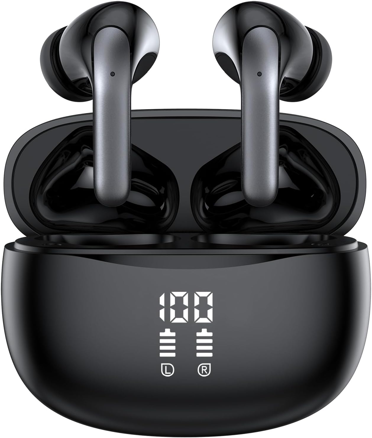 40H Playback Wireless Earbuds w/ LED Display - Waterproof, Mic, Gaming