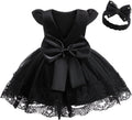 Toddler Baby Girls Pageant Flower Girl Dress with Headwear - Formal