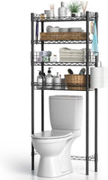 Over Toilet Bathroom Organizer 4-Tier Storage Shelf - Space Saver