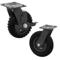8 Inch Caster Wheels Heavy Duty Swivel Plate Casters - Durable