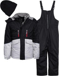 Boys Snowsuit Set 2-Piece Heavyweight Insulated Ski Jacket and Bibs