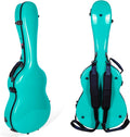 Crossrock Deluxe Fiberglass Guitar Case - TSA Lock, Mint Blue