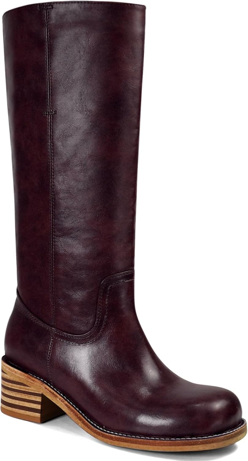 Stylish Square Toe Knee High Boots for Women with Chunky Heel