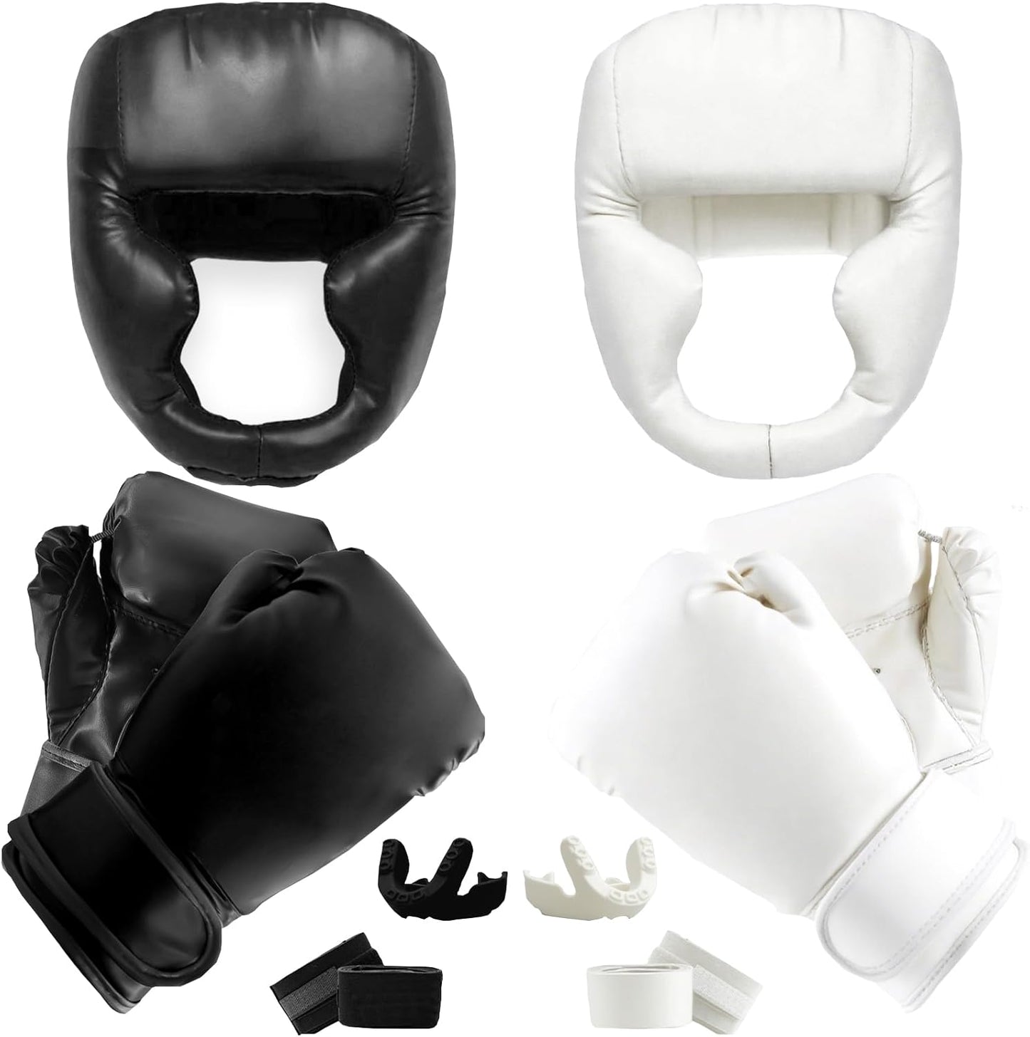 14 Pcs Boxing Set for Beginners with Gloves, Headgear & More