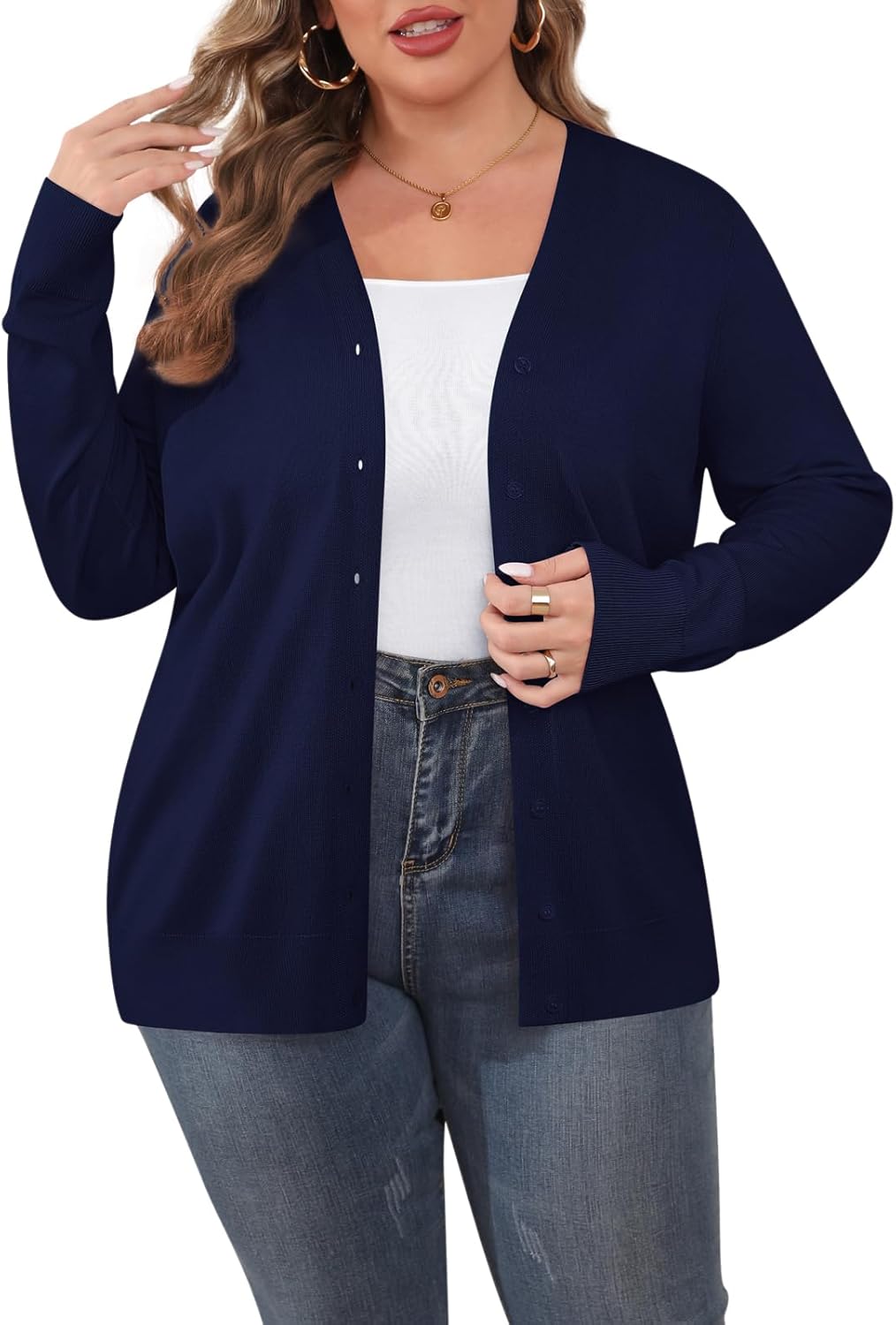 Plus Size Cardigan for Women - Comfy Lightweight Sweaters