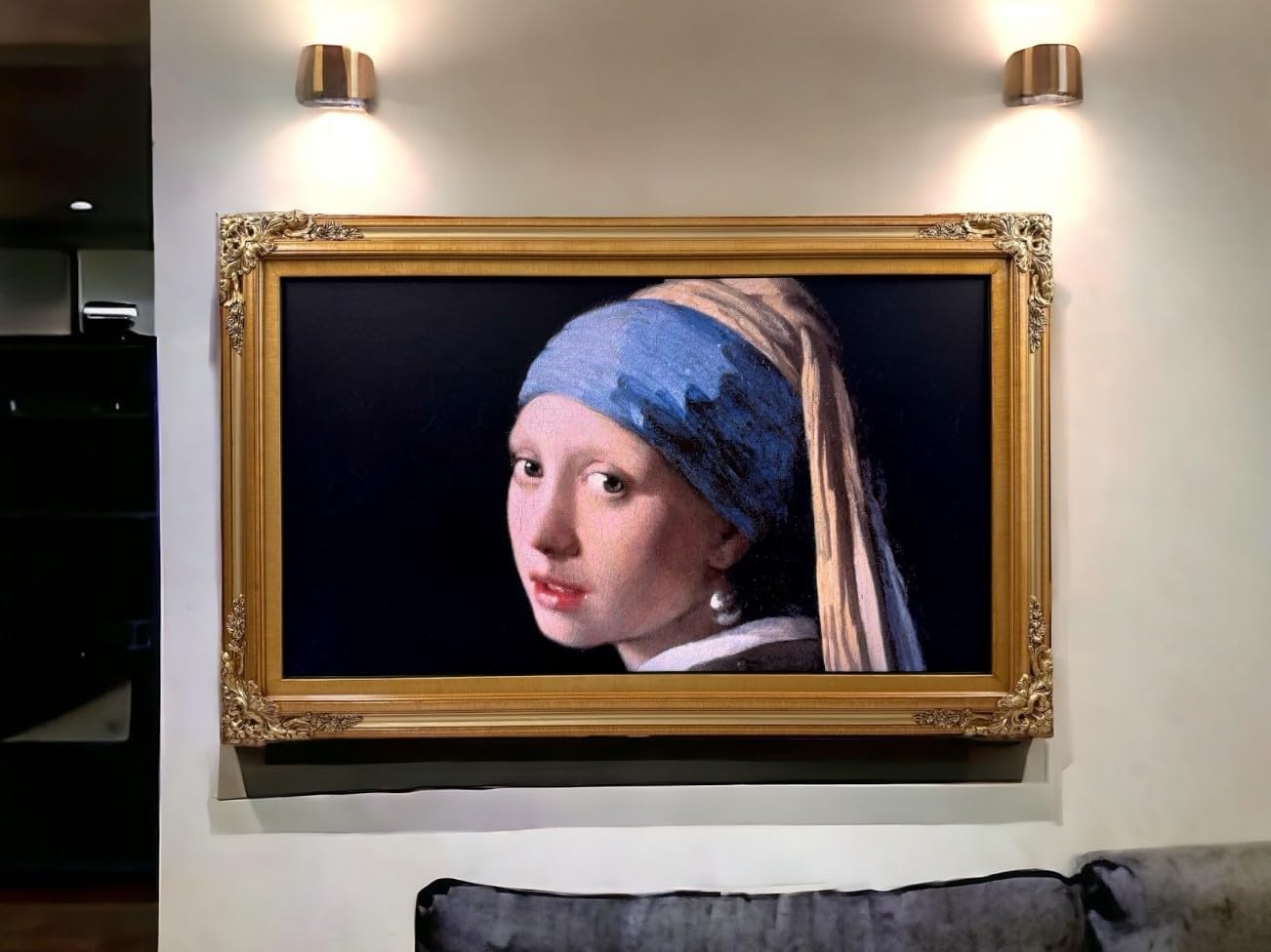 Handmade Gold Wood Frame for 43 inch Samsung TV