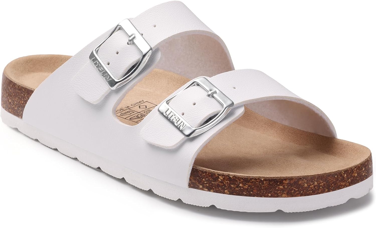 Litfun Women's Cork Footbed Sandals for Summer Comfort and Style